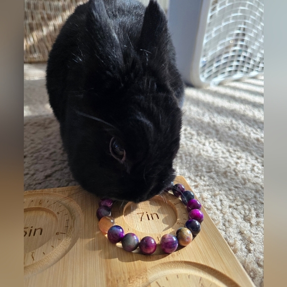 🐰SALE🐰 10mm Golden Black Agate Bracelet - Picture 8 of 12